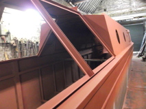 Detail of glazing frames – this boat will have double glazed panels in the front section. CLICK for a bigger picture