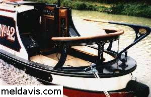 Narrowboat cruiser stern.