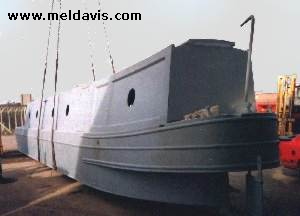 Narrowboat stern with 12ft. swim.